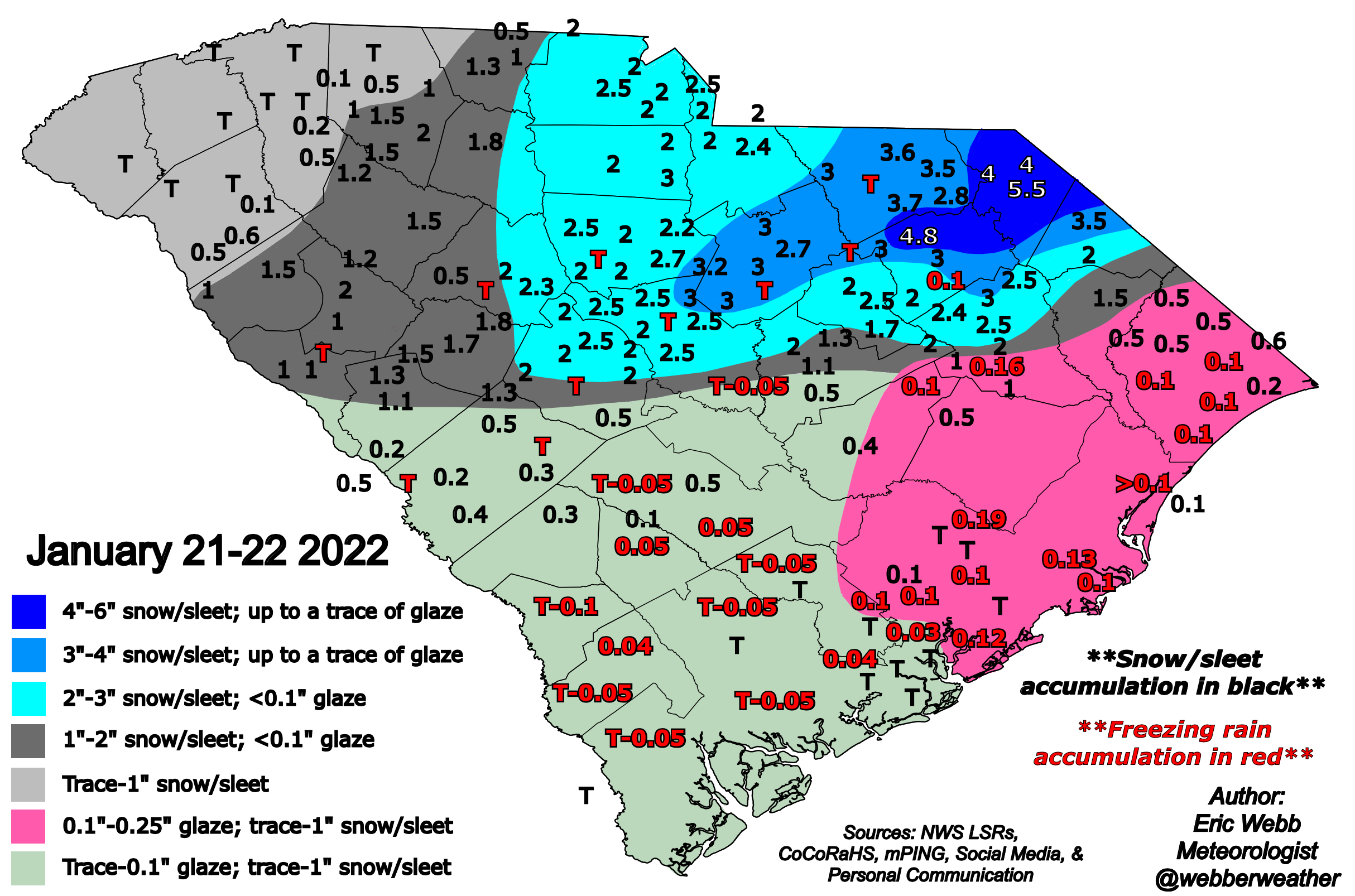 Winter in South Carolina 2021-22